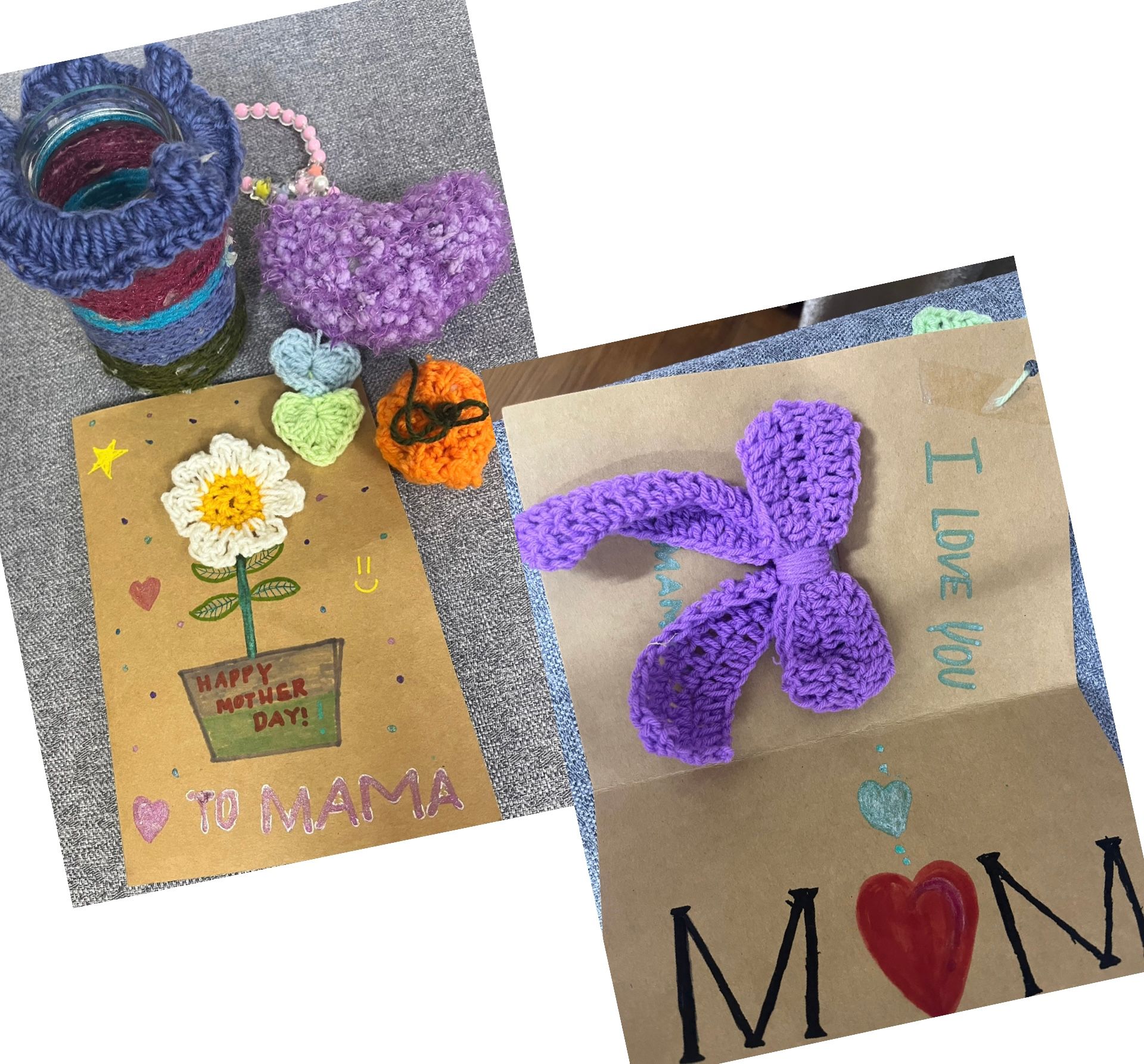 Mother's Day crochet project made by Aavya